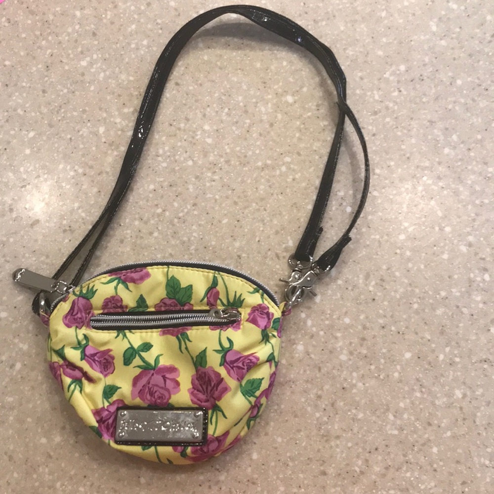 Purple rose yellow Betsey Johnson mini purse